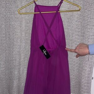 Lulus Mini Purple Chiffon Dress